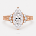 Marquise Lab Grown Diamond Engagement Ring 14K Rose Gold
