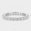 2 CT Lab-Grown Diamond Round Brilliant Eternity Wedding Band | Shared Prong Full Eternity Ring | IGI Certified Anniversary Ring