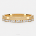 Round Brilliant Lab-Grown Diamond Pave Wedding Band | 0.30 TCW Solid Gold Minimalist Stackable Ring