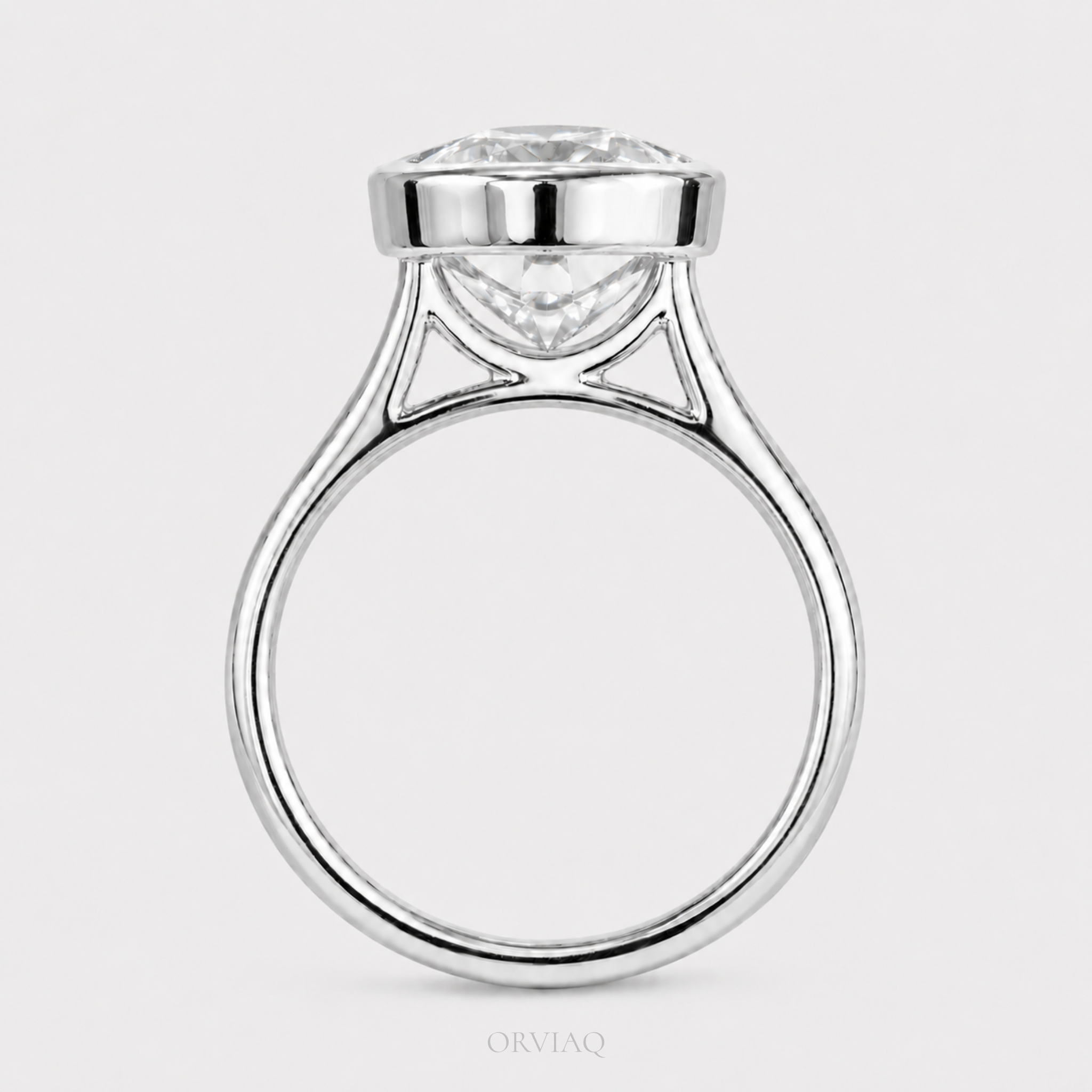 2.5 CT Cushion Cut Lab Grown Diamond Engagement Ring 14K White Gold