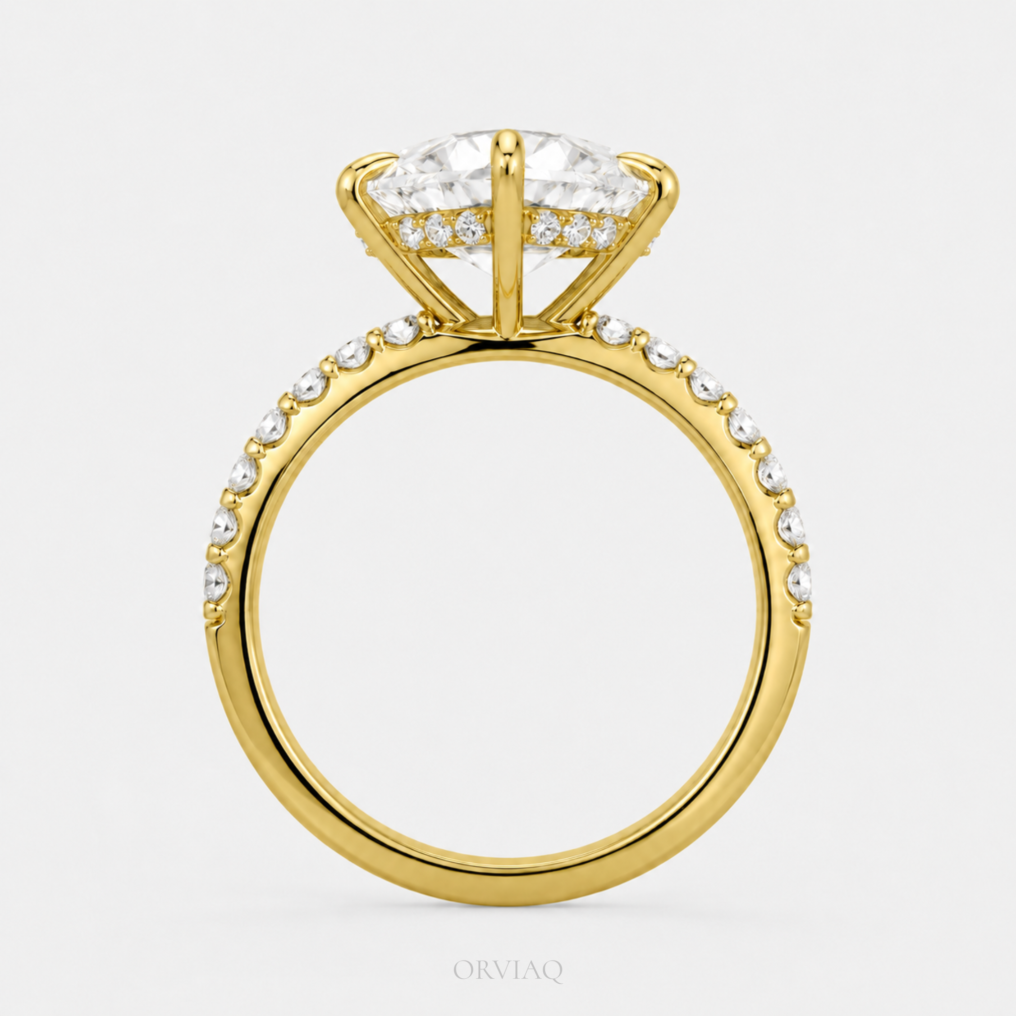 1.5 CT Marquise Lab Grown Diamond Engagement Ring 14K Yellow Gold
