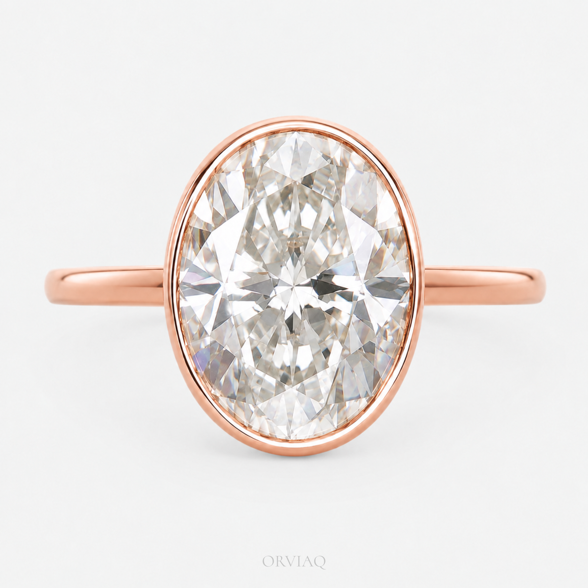 3 CT Oval Lab Grown Diamond Engagement Ring | IGI Certified VVS2 Diamond Ring | Solid Gold